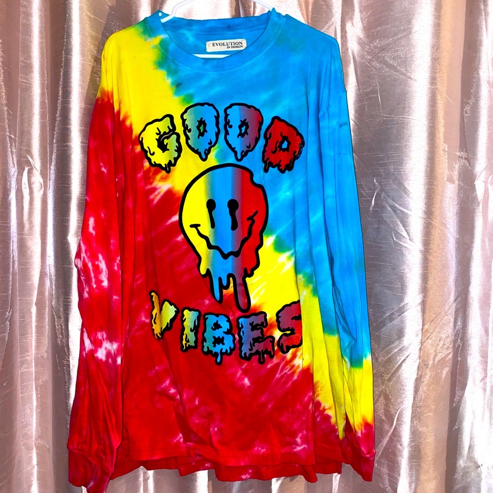 Tie Dye ✨ Good Vibes✨ Long Sleeve